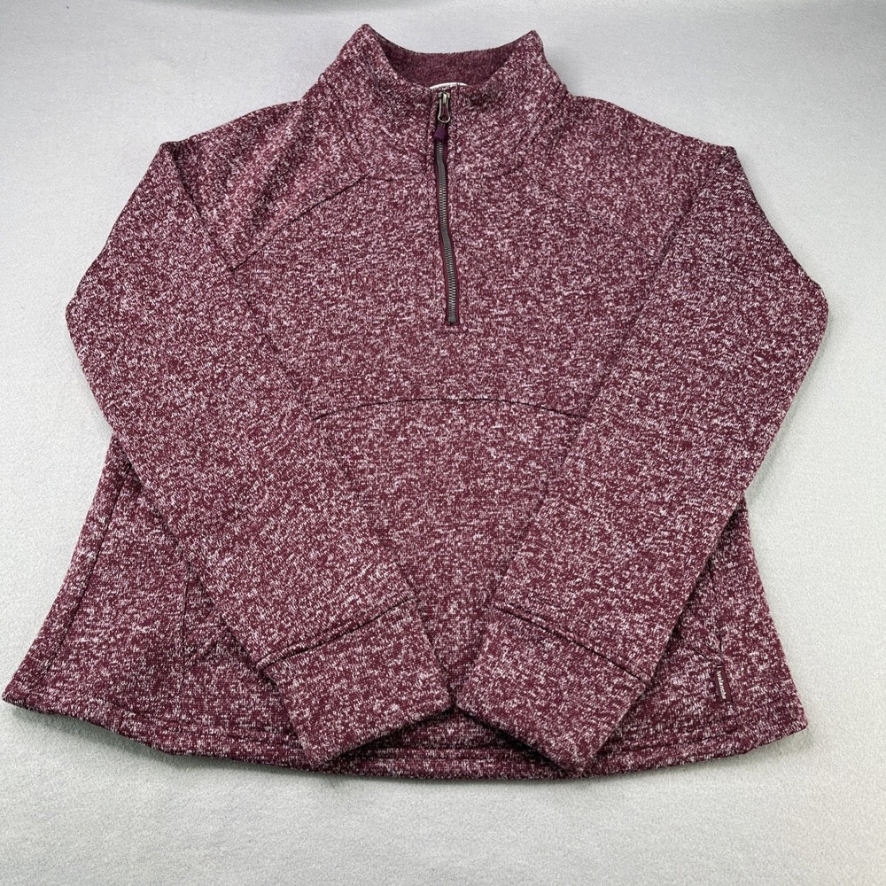 Avalanche Women's Knit 1/4 Zip Sweater Mock Neck Warm Pockets Size Large - Picture 1 of 16